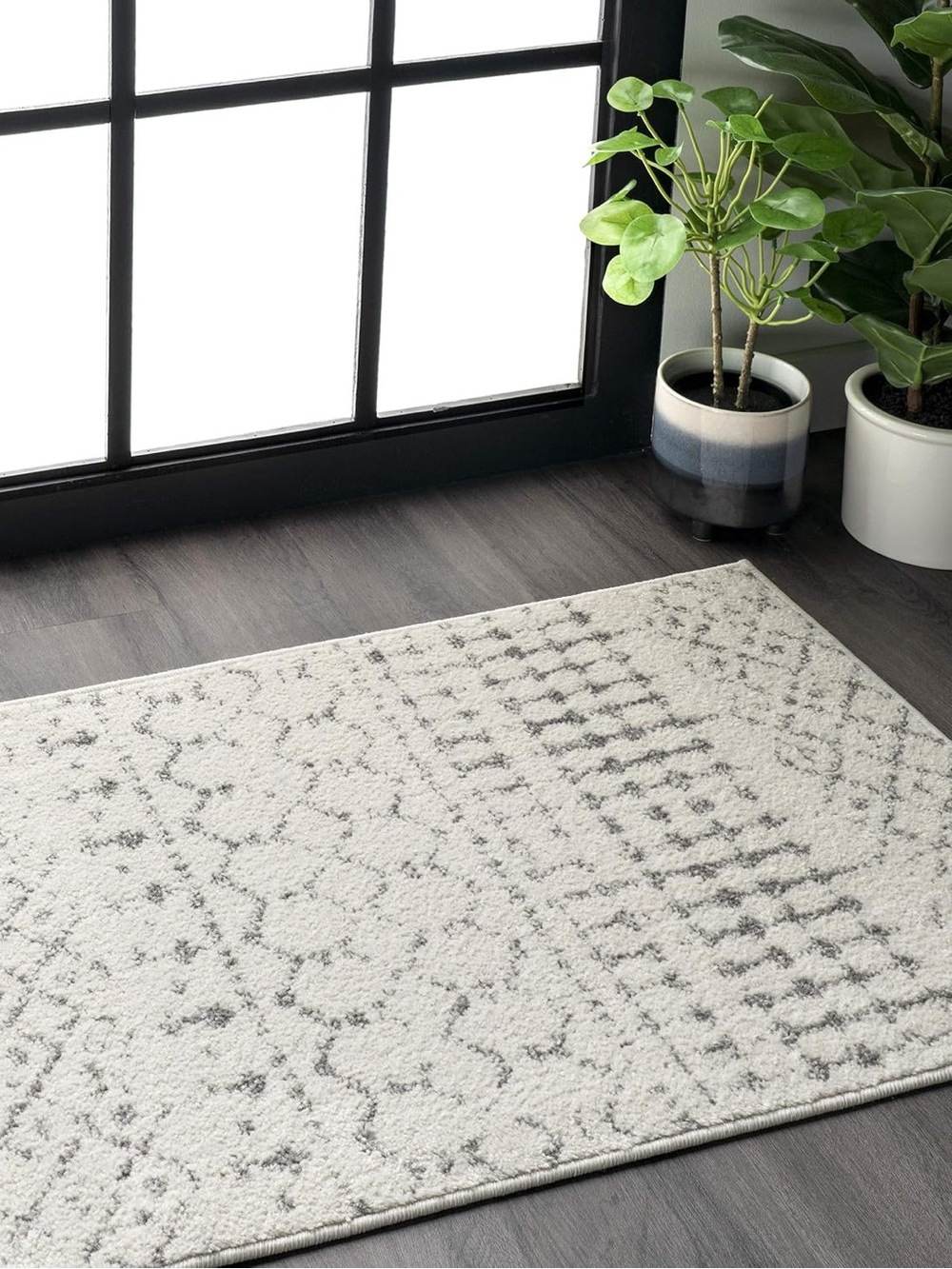 Neutral Gray Patterned Area Rug - Home Other